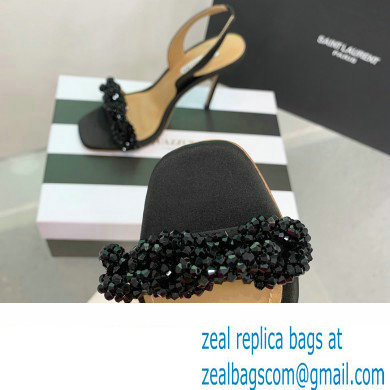 Aquazzura Heel 10.5cm Chain Of Love Sandals Black 2023 - Click Image to Close