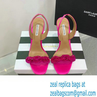 Aquazzura Heel 10.5cm Chain Of Love Sandals Fuchsia 2023