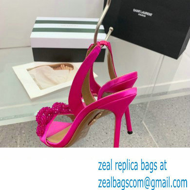 Aquazzura Heel 10.5cm Chain Of Love Sandals Fuchsia 2023 - Click Image to Close