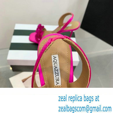 Aquazzura Heel 10.5cm Chain Of Love Sandals Fuchsia 2023 - Click Image to Close