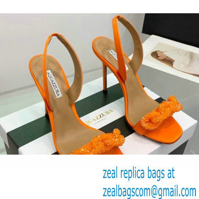 Aquazzura Heel 10.5cm Chain Of Love Sandals Orange 2023 - Click Image to Close