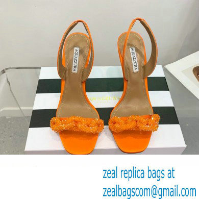 Aquazzura Heel 10.5cm Chain Of Love Sandals Orange 2023 - Click Image to Close