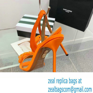 Aquazzura Heel 10.5cm Chain Of Love Sandals Orange 2023