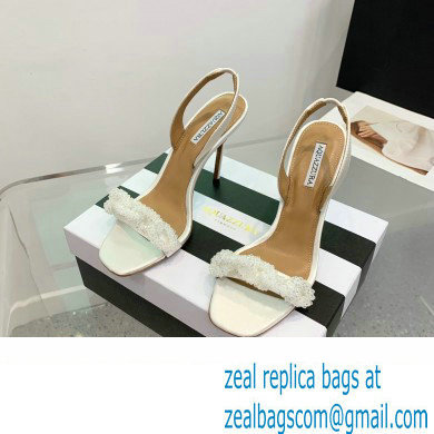 Aquazzura Heel 10.5cm Chain Of Love Sandals White 2023