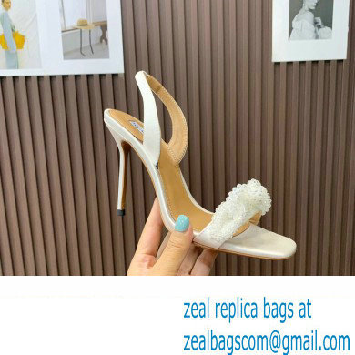 Aquazzura Heel 10.5cm Chain Of Love Sandals White 2023