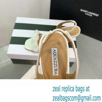 Aquazzura Heel 10.5cm Chain Of Love Sandals White 2023 - Click Image to Close