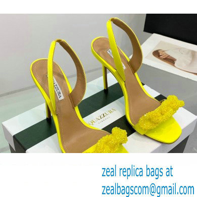 Aquazzura Heel 10.5cm Chain Of Love Sandals Yellow 2023 - Click Image to Close