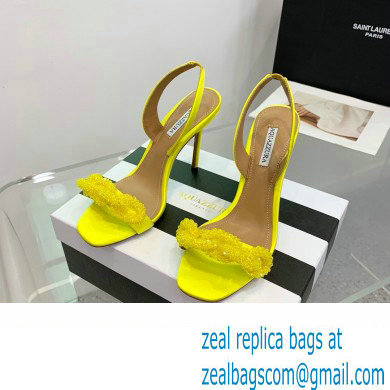 Aquazzura Heel 10.5cm Chain Of Love Sandals Yellow 2023