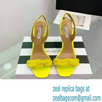 Aquazzura Heel 10.5cm Chain Of Love Sandals Yellow 2023