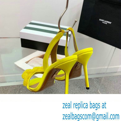 Aquazzura Heel 10.5cm Chain Of Love Sandals Yellow 2023 - Click Image to Close