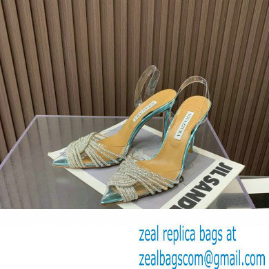 Aquazzura Heel 10.5cm Gatsby Sling PVC Slingback 02 2023 - Click Image to Close