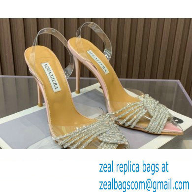 Aquazzura Heel 10.5cm Gatsby Sling PVC Slingback 08 2023 - Click Image to Close