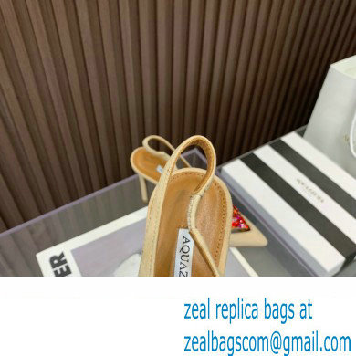 Aquazzura Heel 10.5cm Love Me Sling Suede Beige 2023 - Click Image to Close