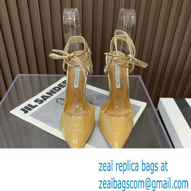 Aquazzura Heel 11.5cm Rock Chic PVC Pumps Beige 2023 - Click Image to Close