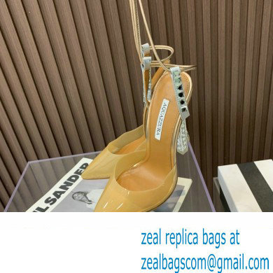 Aquazzura Heel 11.5cm Rock Chic PVC Pumps Beige 2023 - Click Image to Close