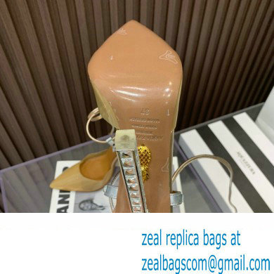 Aquazzura Heel 11.5cm Rock Chic PVC Pumps Beige 2023 - Click Image to Close