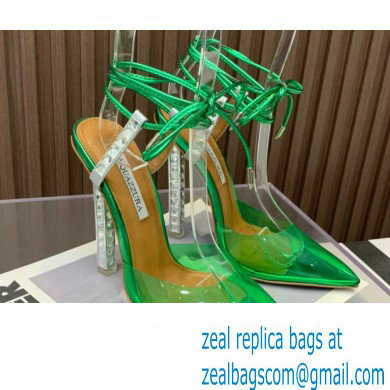 Aquazzura Heel 11.5cm Rock Chic PVC Pumps Green 2023 - Click Image to Close