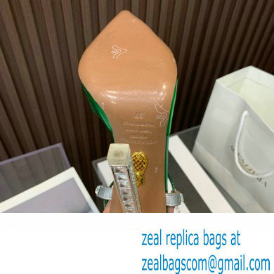 Aquazzura Heel 11.5cm Rock Chic PVC Pumps Green 2023