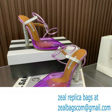 Aquazzura Heel 11.5cm Rock Chic PVC Pumps Purple 2023