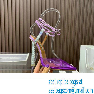 Aquazzura Heel 11.5cm Rock Chic PVC Pumps Purple 2023 - Click Image to Close