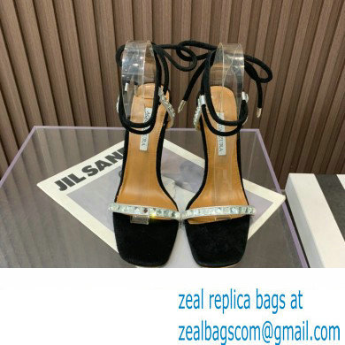 Aquazzura Heel 11.5cm Rock Chic Sandals Black 2023