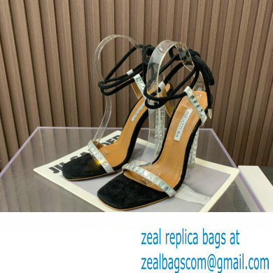 Aquazzura Heel 11.5cm Rock Chic Sandals Black 2023