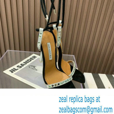 Aquazzura Heel 11.5cm Rock Chic Sandals Black 2023 - Click Image to Close