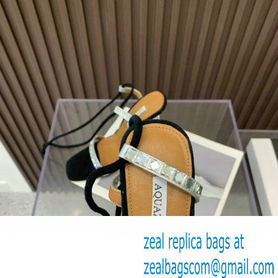 Aquazzura Heel 11.5cm Rock Chic Sandals Black 2023 - Click Image to Close