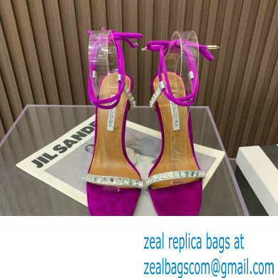 Aquazzura Heel 11.5cm Rock Chic Sandals Fuchsia 2023