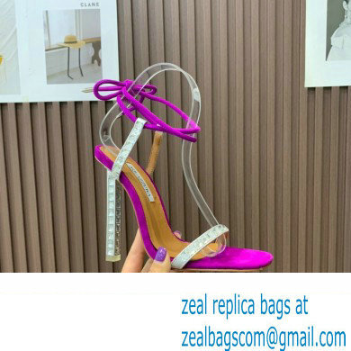 Aquazzura Heel 11.5cm Rock Chic Sandals Fuchsia 2023