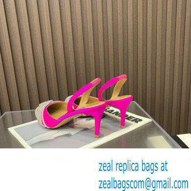 Aquazzura Heel 6.5cm Gatsby Sling Satin Slingback Fuchisa 2023 - Click Image to Close