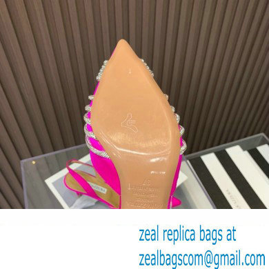Aquazzura Heel 6.5cm Gatsby Sling Satin Slingback Fuchisa 2023