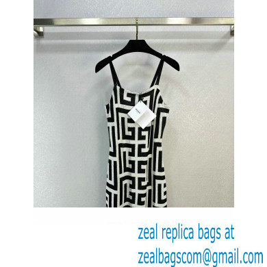 Balmain logo printed JERSEY DRESS white/black 2023
