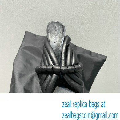 Bottega Veneta Heel 4cm Tubular straps leather Freckles Mules Black 2023 - Click Image to Close