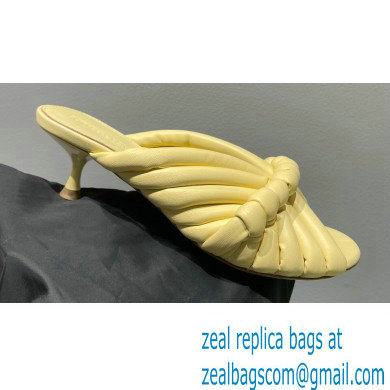 Bottega Veneta Heel 4cm Tubular straps leather Freckles Mules Yellow 2023