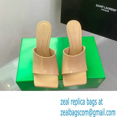 Bottega Veneta Heel Clear rubber Stretch Mules Patent Beige 2023 - Click Image to Close