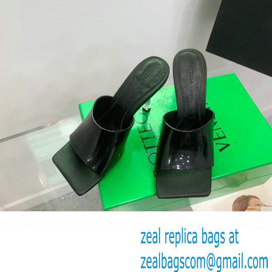 Bottega Veneta Heel Clear rubber Stretch Mules Patent Black 2023 - Click Image to Close