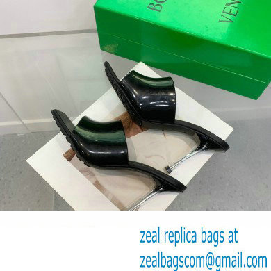 Bottega Veneta Heel Clear rubber Stretch Mules Patent Black 2023