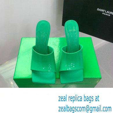 Bottega Veneta Heel Clear rubber Stretch Mules Patent Green 2023 - Click Image to Close