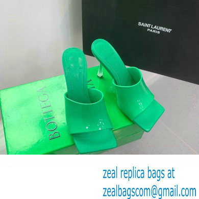 Bottega Veneta Heel Clear rubber Stretch Mules Patent Green 2023 - Click Image to Close