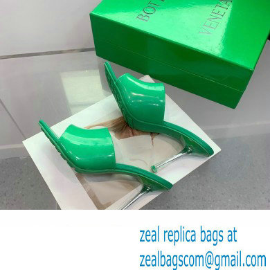 Bottega Veneta Heel Clear rubber Stretch Mules Patent Green 2023 - Click Image to Close