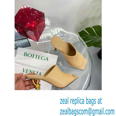 Bottega Veneta Heel Leather Knot Mules Apricot 2023
