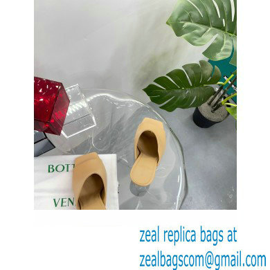 Bottega Veneta Heel Leather Knot Mules Apricot 2023 - Click Image to Close