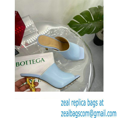 Bottega Veneta Heel Leather Knot Mules Blue 2023 - Click Image to Close