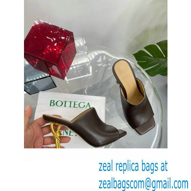 Bottega Veneta Heel Leather Knot Mules Coffee 2023