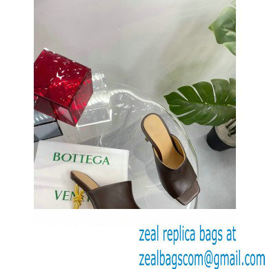 Bottega Veneta Heel Leather Knot Mules Coffee 2023 - Click Image to Close