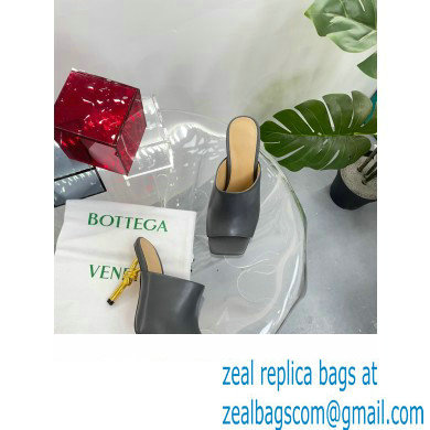 Bottega Veneta Heel Leather Knot Mules Gray 2023 - Click Image to Close