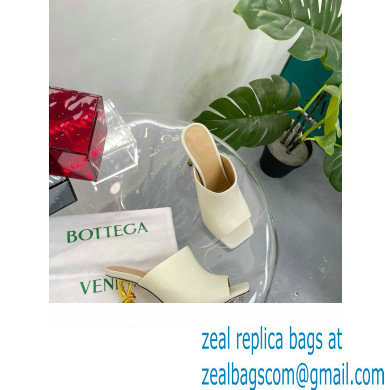 Bottega Veneta Heel Leather Knot Mules White 2023 - Click Image to Close