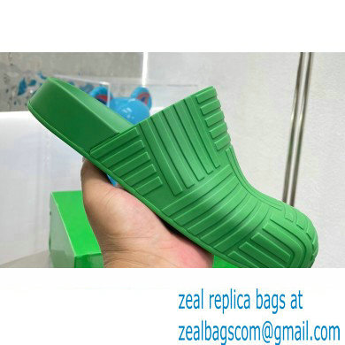 Bottega Veneta Women/Men Rubber clogs Slider Green 2023 - Click Image to Close