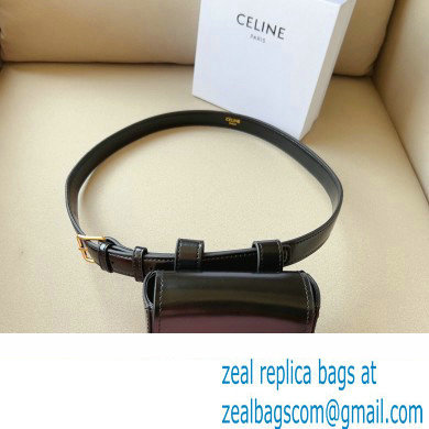 Celine BELT BAG TRIOMPHE BELT in SHINY CALFSKIN Black 2023